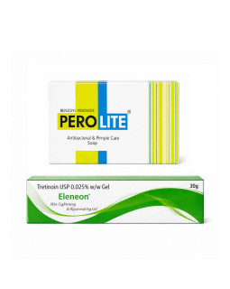 Комплекс від акне Perolite Soap + Eleneon 0.025% — очищення та м’який ретиноїдний догляд