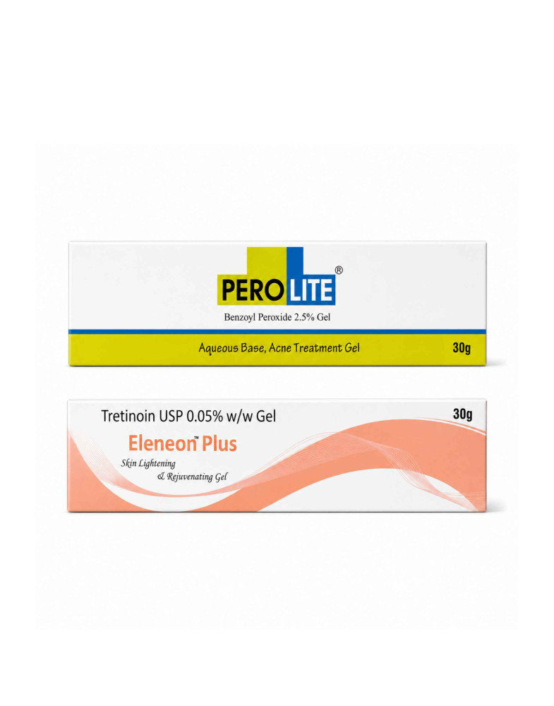 Комплекс від акне Perolite 2.5% Gel + Eleneon Plus 0.05% — збалансований догляд