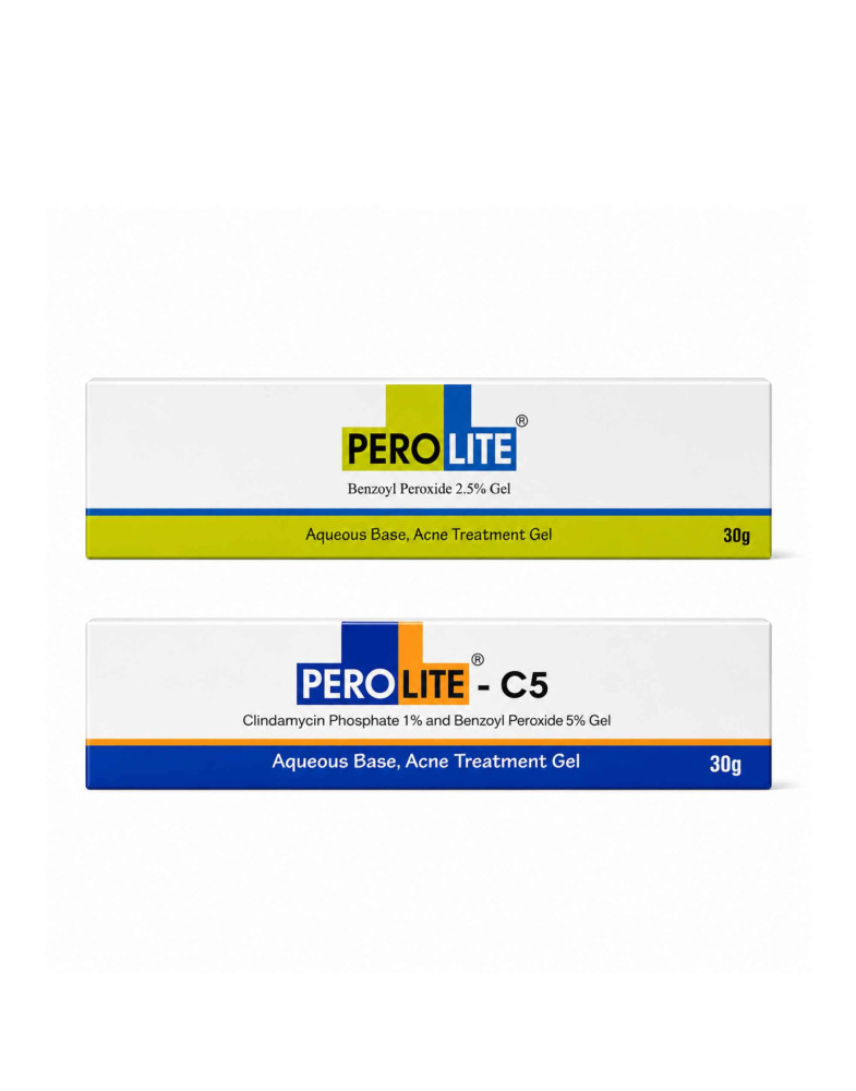 Комплекс від акне Perolite 2.5% Gel + Perolite-C5 — бензоїл пероксид та кліндаміцин